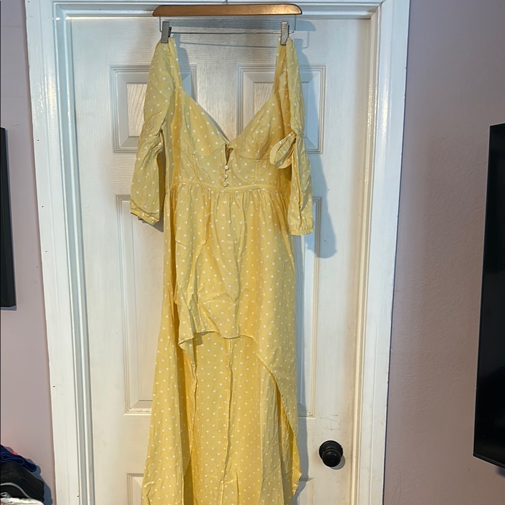 For Love And Lemons Sunny Yellow Asymmetrical Dress